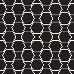 Vector seamless pattern. Repeating geometric elements. Stylish monochrome background design.