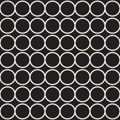 Vector seamless pattern. Repeating geometric elements. Stylish monochrome background design.