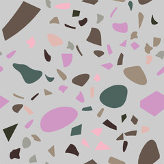 Terrazzo flooring vector seamless pattern. Vintage style. Graphic modern pattern.  Seamless vector background.