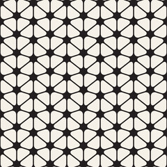 Vector seamless pattern. Repeating geometric elements. Stylish monochrome background design.