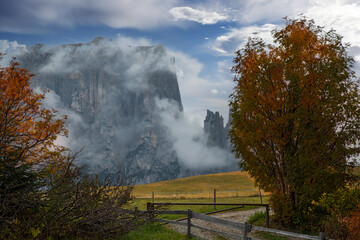 Herbststimmung Dolomiten, Schlern