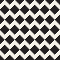 Vector seamless pattern. Repeating geometric elements. Stylish monochrome background design.