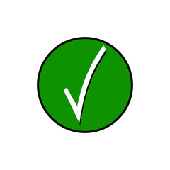 Check Mark Icon In Green Circle