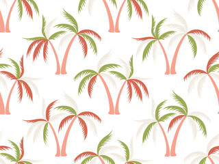 Palm tree minimal seamless pattern vector design.