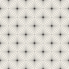 Vector seamless pattern. Repeating geometric elements. Stylish monochrome background design.