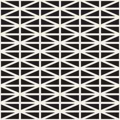 Vector seamless pattern. Repeating geometric elements. Stylish monochrome background design.