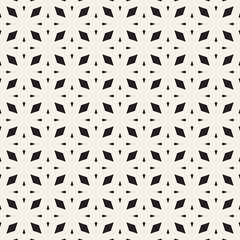 Vector seamless pattern. Repeating geometric elements. Stylish monochrome background design.