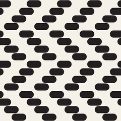 Vector seamless pattern. Repeating geometric elements. Stylish monochrome background design.