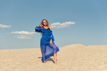 Summer walk on the sand dunes