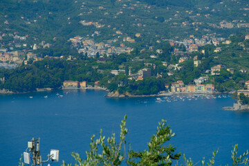 La città di Rapallo in Liguria, Italia.
