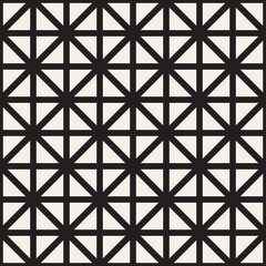 Vector seamless pattern. Repeating geometric elements. Stylish monochrome background design.