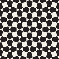 Vector seamless pattern. Repeating geometric elements. Stylish monochrome background design.