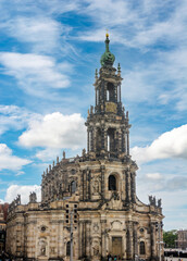 Fototapeta na wymiar Dresden Cathedral (Katholische Hofkirche) in center of Dresden, Germany
