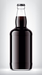 Glass Bottle on background.  