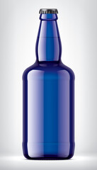 Color Glass Bottle on background.  