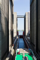 Ship in a machine called boat lift