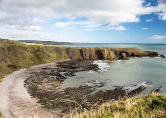 Beach beside Dunnottar Castle
