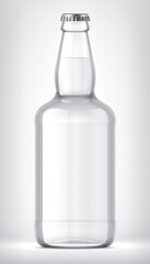 Glass Bottle on background.  