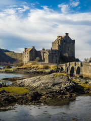 Fototapeta premium Eilean Donan Castle seen from Loch Duich