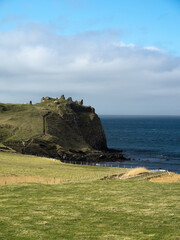 Duntulm Castle ruins overlooking the sea