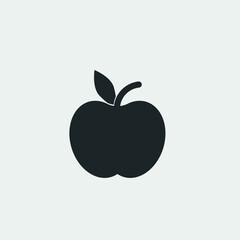 Apple fruit vector icon illustration sign