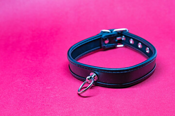 leather collar with ring of o