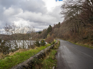 Road along Loch Lomond margins