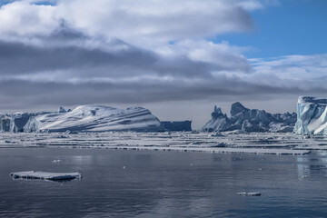 Icebergs in Ilulissat Icefjord Greenland