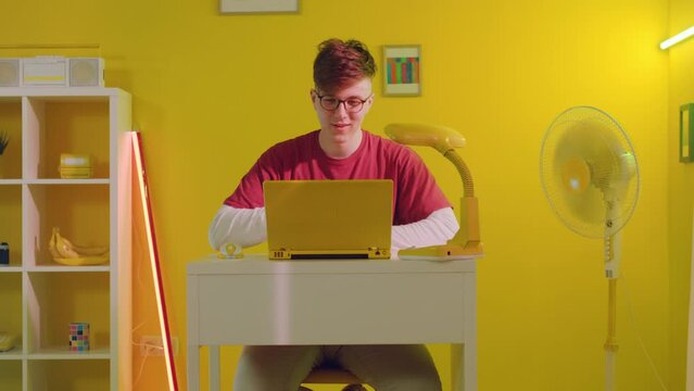 Person Computer Yellow