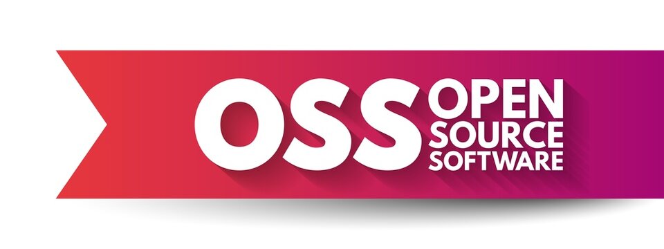 OSS - Open source software is software that is distributed with its source code, making it available for use, modification, and distribution with its original rights, acronym text concept