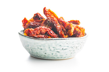 Sun dried tomatoes in bowl.