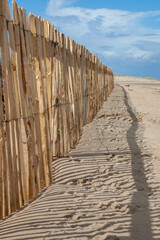Wooden Fence on a beach in Norfolk