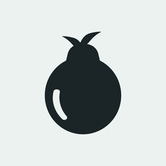Pear vector icon illustration sign