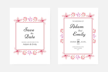 Romantic watercolor wedding invitation