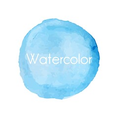 Vector blue watercolor texture. Watercolor background.