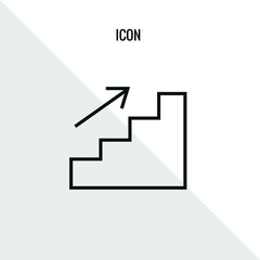 Upstairs vector icon illustration sign