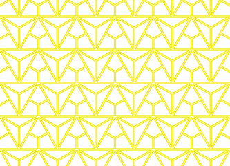 Abstract geometric pattern. A seamless vector background. White and yellow ornament. Graphic modern pattern. Simple lattice graphic design