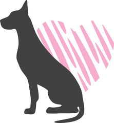 Favorite dog. Icon for design