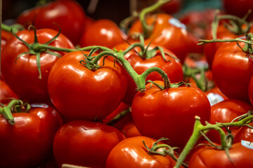 tomatoes in a market