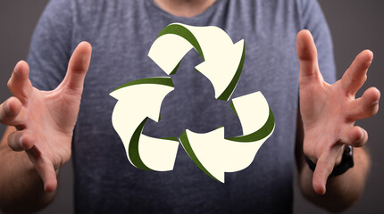 Recycling. Green recycle eco symbol