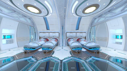 宇宙船内の病室 © tsuneomp