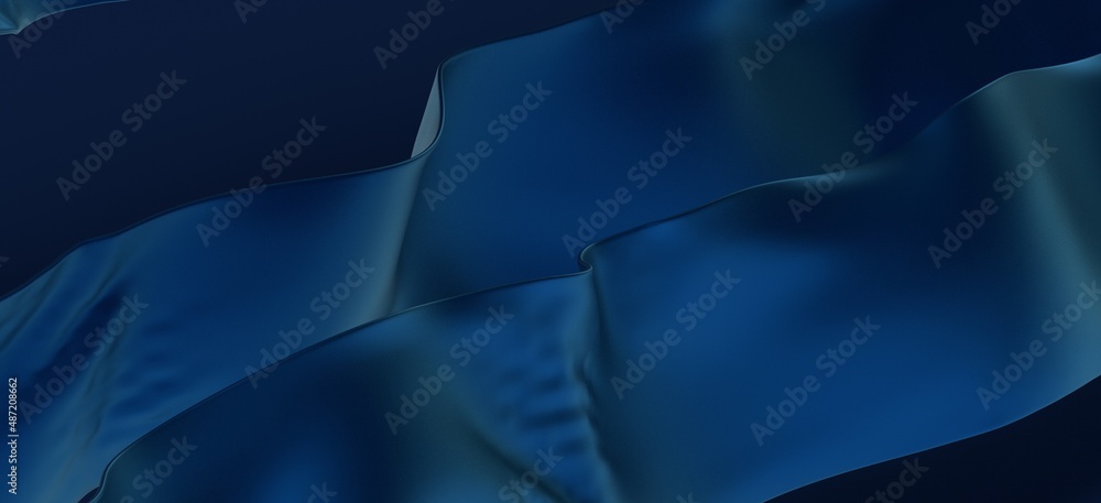 Poster abstract blue waves background.3d rendering.