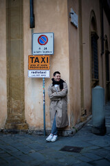 portrait of a young man laughing