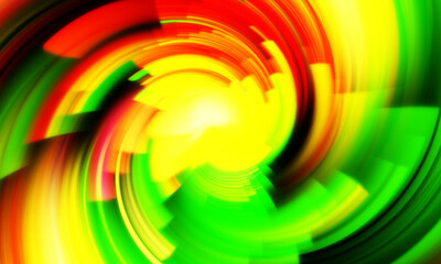 Revolving Light show background. Ethereal energetic swirl rotation with vivid colors. Colorful vibrant motion illustration. Promotional background. Celebration graphic.