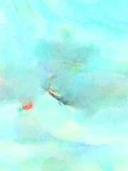 Modern brush strokes painting. Soft color painted illustration of soothing composition for poster, wall art, banner, card, book cover or packaging. Watercolor abstract painting with pastel colors.