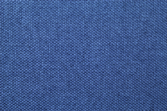 blue linen cloth as background, natural fabric texture