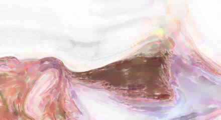 Obraz premium Watercolor abstract painting with pastel colors for poster, wall art, banner, card, book cover or packaging. Modern painting of soothing brush strokes resembling alcohol inks.