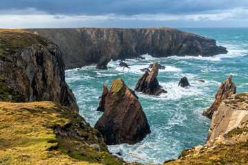 Mangersta Sea Stacks, Isle of Lewis, Outer Hebrides, Scotland.