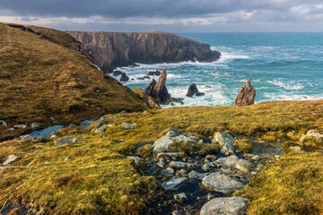 Mangersta Sea Stacks, Isle of Lewis, Outer Hebrides, Scotland.