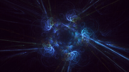 3D rendering abstract circle light background